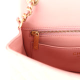 Chanel Mini Pearl Crush Rectangular Flap Dark Pink Lambskin Brushed Gold Hardware