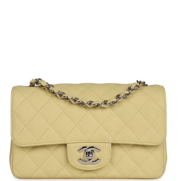 Pre-owned Chanel Mini Rectangular Flap Yellow Caviar Silver Hardware – Madison  Avenue Couture