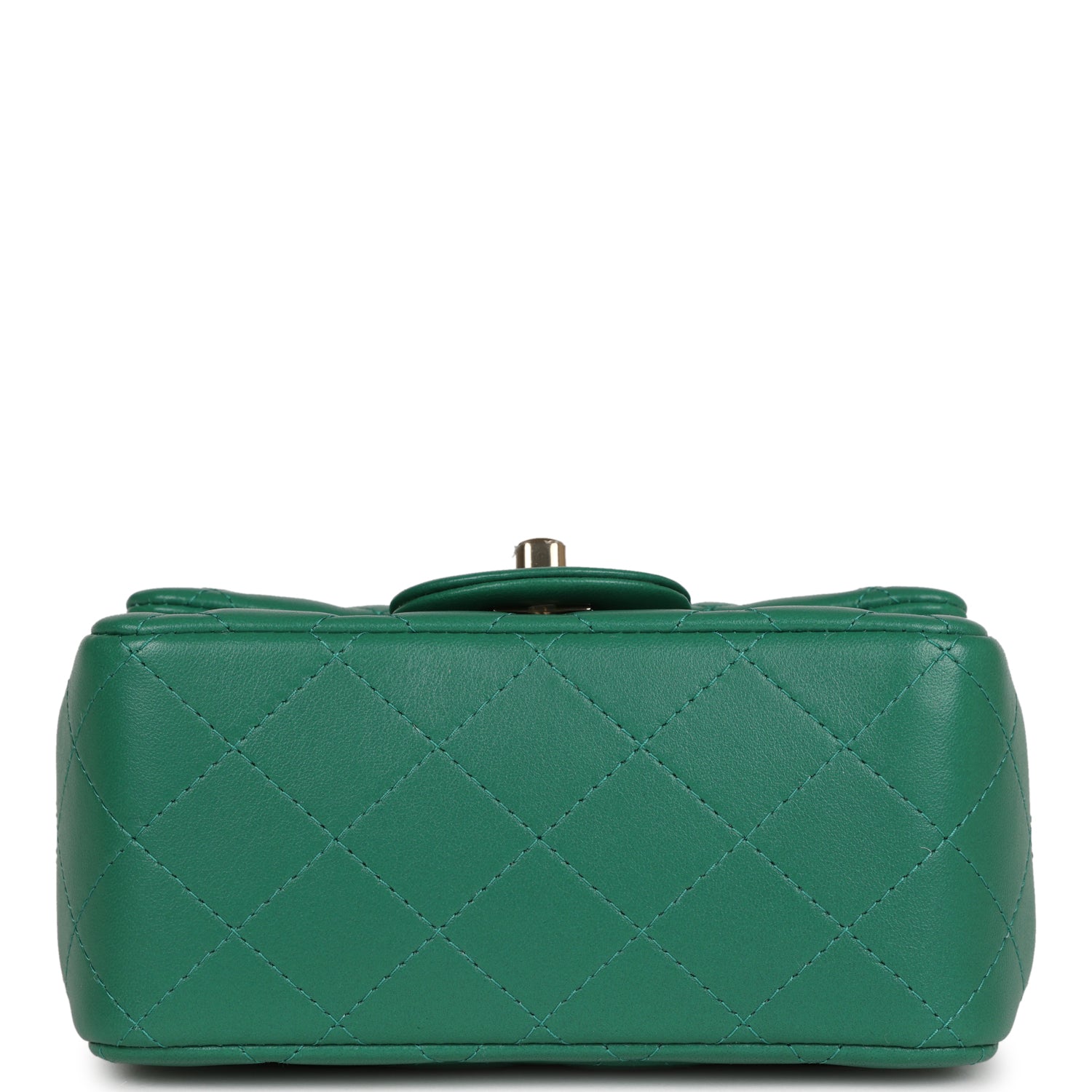 TRAVEL BAG 31 IN KHAKI GREEN LAMBSKIN GOLD HARDWARE