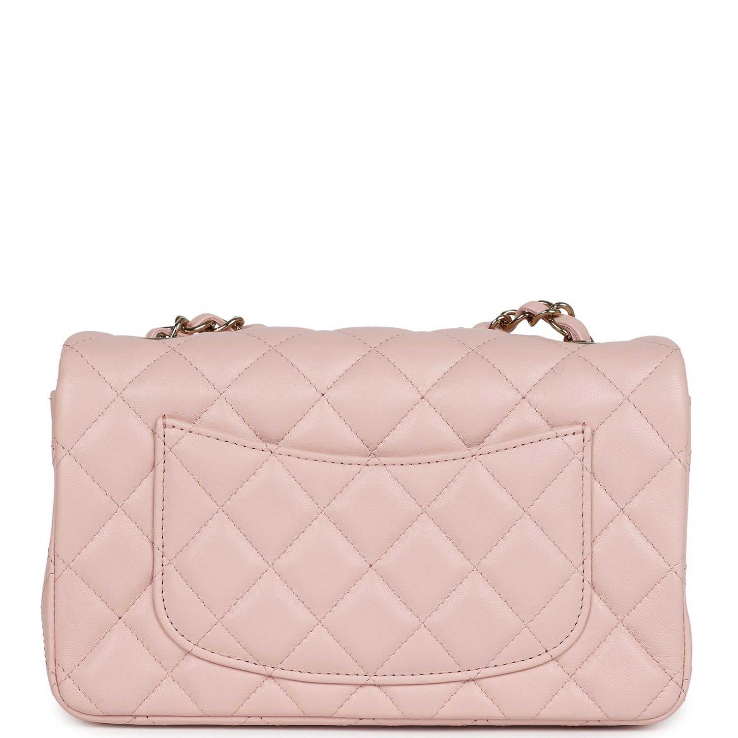 Chanel Mini Rectangular Flap Light Pink Lambskin Gold Hardware ...