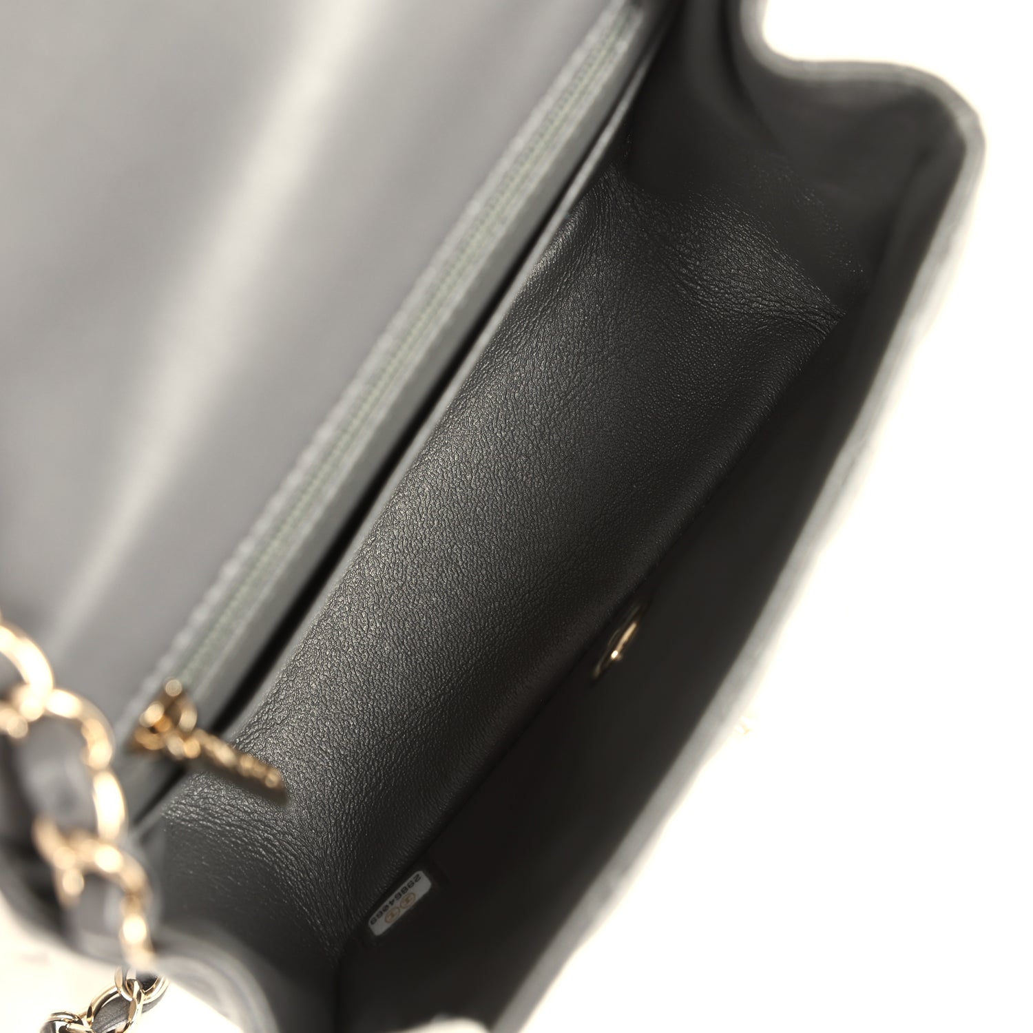 CC 24K Woc Top Handle 19cm Light Grey Lambskin Light Gold Hardware