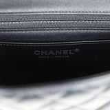 Chanel Mini Rectangular Flap Black Lambskin Silver Hardware