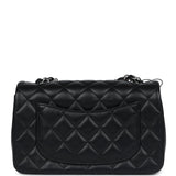 Chanel Mini Classic Flap Rectangle Black Lambskin Silver Hardware