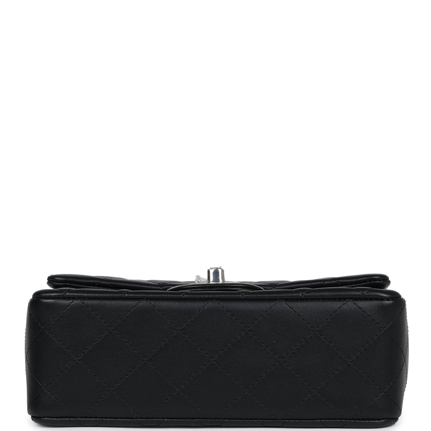 Chanel Mini Classic Flap Rectangle Black Lambskin Silver Hardware