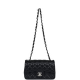 Chanel Mini Classic Flap Rectangle Black Lambskin Silver Hardware