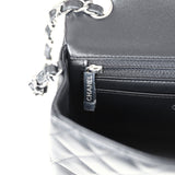 Chanel Mini Classic Flap Rectangle Black Lambskin Silver Hardware