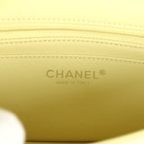 Chanel Mini Rectangular Flap Lime Lambskin Silver Hardware