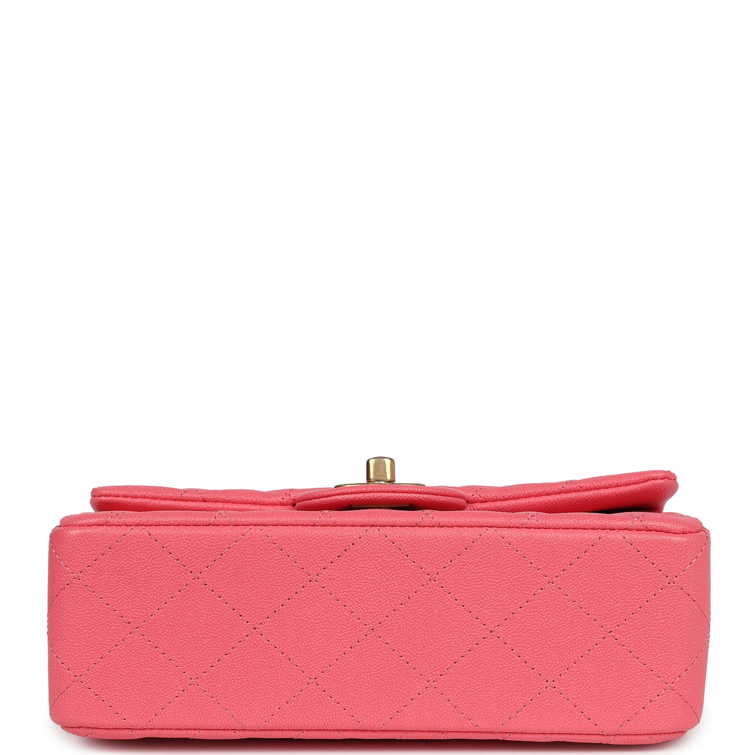 FLAP BAG 20CM PINK LAMBSKIN GOLD HARDWARE