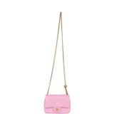 Chanel Mini Sweetheart Crush Square Flap Bag Pink Caviar Aged Gold Hardware