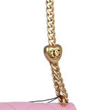 Chanel Mini Sweetheart Crush Square Flap Bag Pink Caviar Aged Gold Hardware