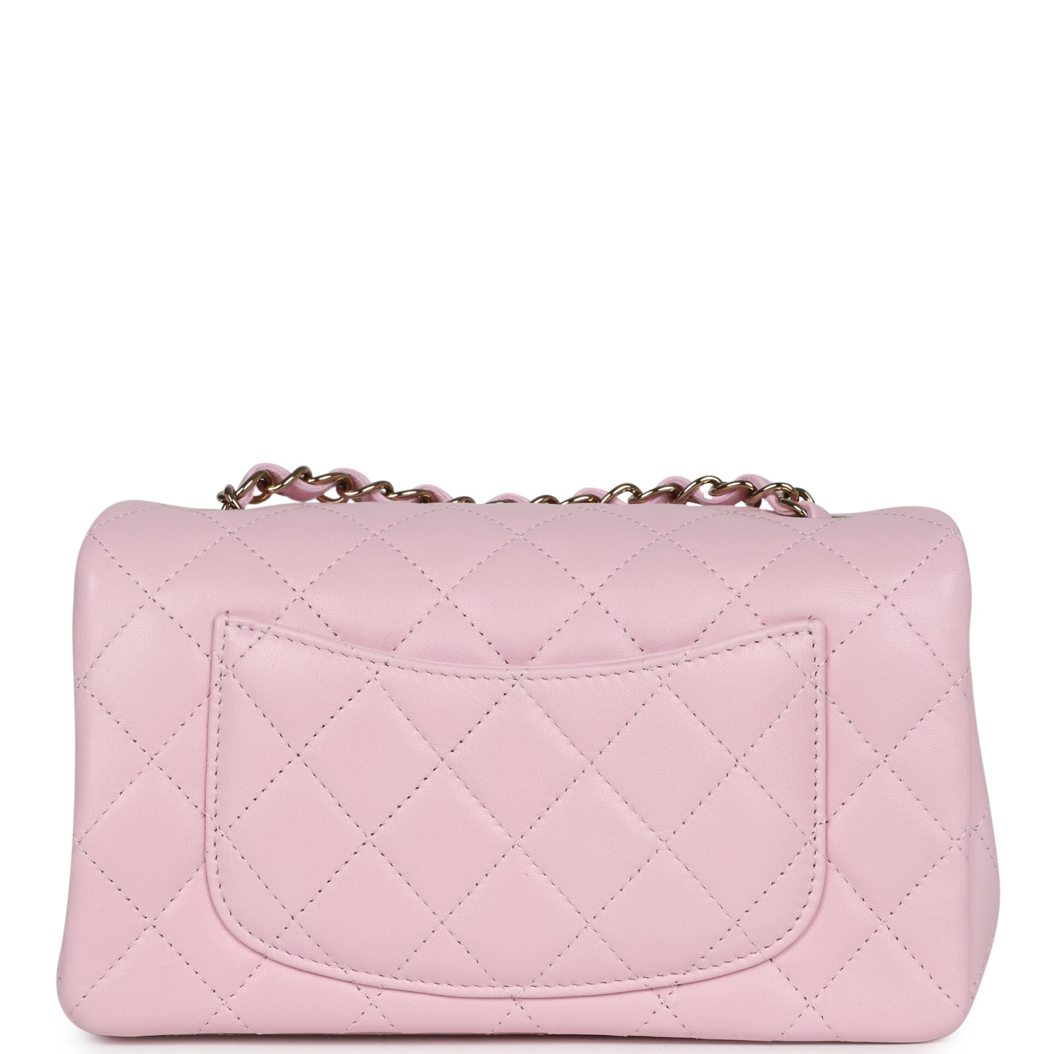 Chanel Mini Rectangular Flap Light Pink Lambskin Light Gold Hardware ...