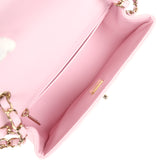 Chanel Mini Classic Rectangular Flap Bag Light Pink Lambskin Light Gold Hardware