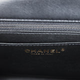 Chanel Mini Classic Square Flap Bag Black Lambskin Light Gold Hardware