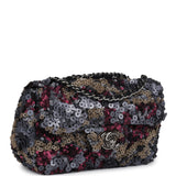 Pre-owned Chanel Limited Edition Extra Mini Flap Bag Multicolor Sequin Ruthenium Hardware