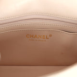 Pre-owned Chanel Mini Reissue 224 2.55 Flap Bag Beige Aged Calfskin Antique Gold Hardware