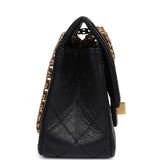 Chanel Mini Reissue 224 2.55 Flap Bag Black Crumpled Aged Calfskin Antique Gold Hardware