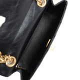 Chanel Mini Reissue 224 2.55 Flap Bag Black Crumpled Aged Calfskin Antique Gold Hardware