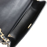 Pre-owned Chanel Mini Rectangular Flap Bag Black Lambskin Gold Hardware