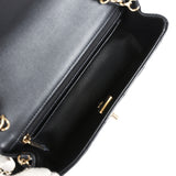 Chanel Mini Classic Rectangular Flap Bag Black Lambskin Light Gold Hardware