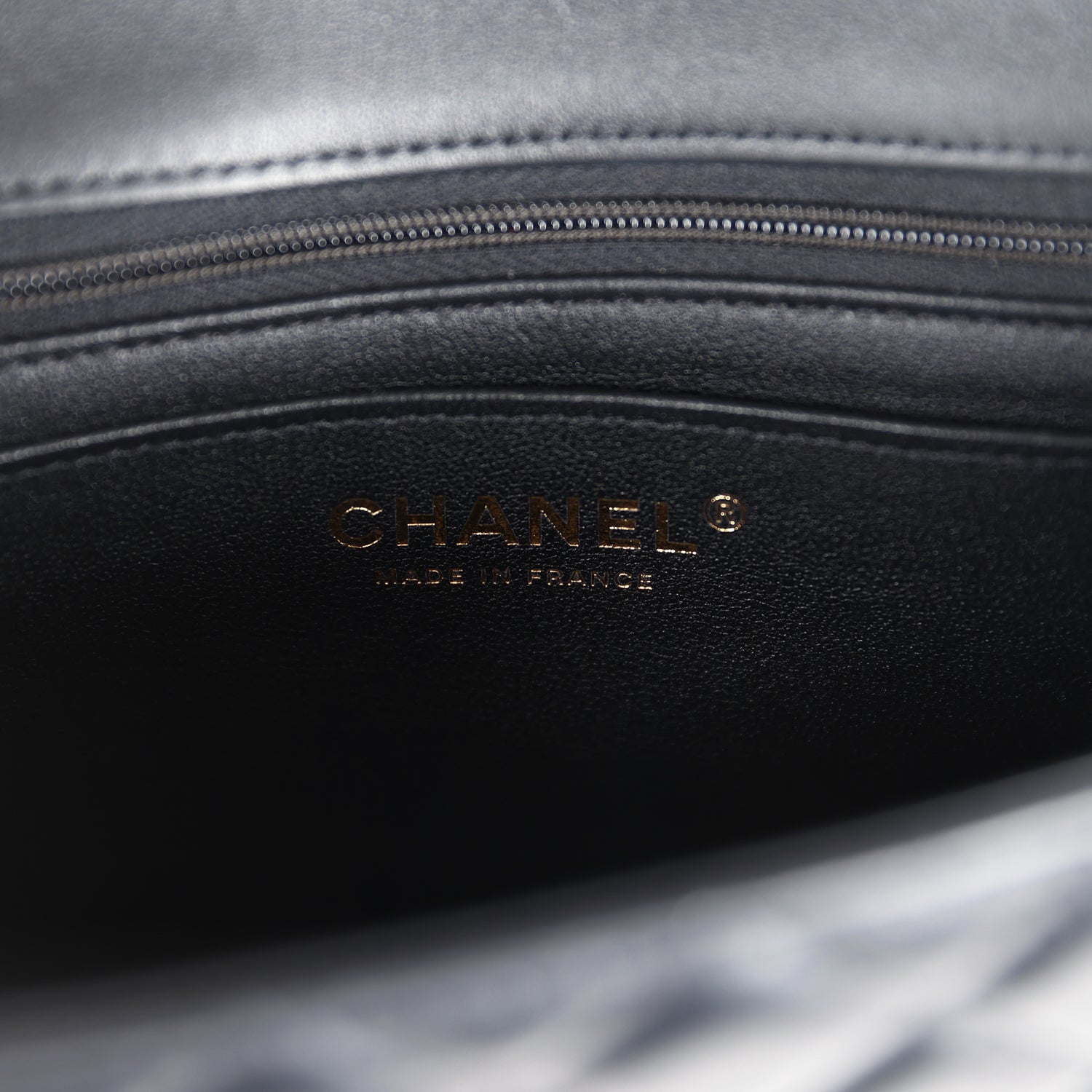 Chanel Mini Classic Rectangular Flap Bag Black Lambskin Light Gold Har