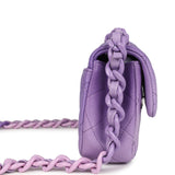 Chanel Mini Rectangular Flap Bag Ombre Purple Caviar Lacquered Metal Hardware