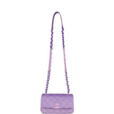 Chanel Mini Rectangular Flap Bag Ombre Purple Caviar Lacquered Metal Hardware