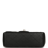 Chanel Mini Rectangular Top Handle Flap Bag Black Lambskin Light Gold Hardware - Thumbnail View 6
