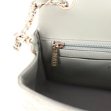 Chanel Mini Rectangular Flap Bag Dark Green Lambskin Light Gold Hardware