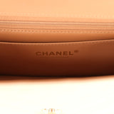 Pre-owned Chanel Mini Classic Rectangular Top Handle Flap Ecru Lambskin Light Gold Hardware - Thumbnail View 9