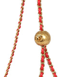 Pre-owned Chanel Mini Pearl Crush Square Flap Bag Red Lambskin Brushed Gold Hardware - Thumbnail View 8