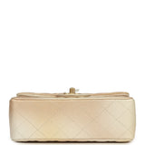 Chanel Mini Rectangular Flap Bag Gold Ombre Chevre Calfskin Antique Gold Hardware