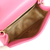 Chanel Mini Pearl Crush Square Flap Bag Pink Lambskin Brushed Gold Hardware