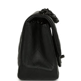 Pre-owned Chanel Mini Classic Square Flap Bag So Black Lambskin Black Hardware - Thumbnail View 3