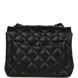 Pre-owned Chanel Mini Classic Square Flap Bag So Black Lambskin Black Hardware - Thumbnail View 4