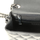 Pre-owned Chanel Mini Classic Square Flap Bag So Black Lambskin Black Hardware - Thumbnail View 10