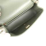Chanel Mini Rectangular Flap Bag Khaki Lambskin Light Gold Hardware - Thumbnail View 8