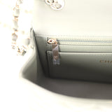 Chanel Mini Rectangular Flap Bag Khaki Lambskin Light Gold Hardware - Thumbnail View 10
