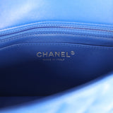 Chanel Mini Rectangular Flap Bag Cobalt Blue Lambskin Silver Hardware