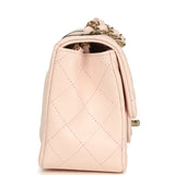 Chanel Mini Classic Square Flap Bag Light Pink Lambskin Light Gold Hardware