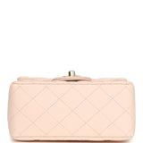 Chanel Mini Classic Square Flap Bag Light Pink Lambskin Light Gold Hardware