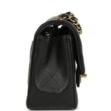 Pre-owned Chanel Mini Classic Rectangular Flap Bag Black Lambskin Light Gold Hardware - Thumbnail View 3