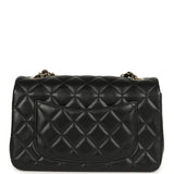Pre-owned Chanel Mini Classic Rectangular Flap Bag Black Lambskin Light Gold Hardware - Thumbnail View 4