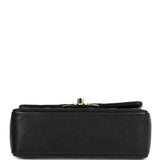 Pre-owned Chanel Mini Classic Rectangular Flap Bag Black Lambskin Light Gold Hardware - Thumbnail View 6