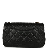 Chanel Mini Pearl Crush Rectangular Flap Bag Black Lambskin Brushed Gold Hardware