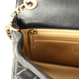 Chanel Mini Pearl Crush Rectangular Flap Bag Black Lambskin Brushed Gold Hardware
