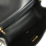 Chanel Mini Classic Square Flap Bag Black Lambskin Light Gold Hardware