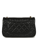 Chanel Mini Pearl Crush Rectangular Flap Bag Black Lambskin Brushed Gold Hardware