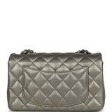 Chanel Mini Classic Rectangular Flap Bag Dark Silver Calfskin Ruthenium Hardware