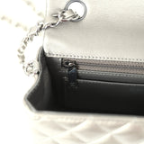 Chanel Mini Classic Rectangular Flap Bag Dark Silver Calfskin Ruthenium Hardware