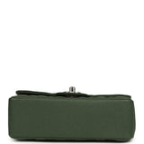 Chanel Mini Classic Rectangular Flap Bag Dark Green Caviar Silver Hardware - Thumbnail View 6
